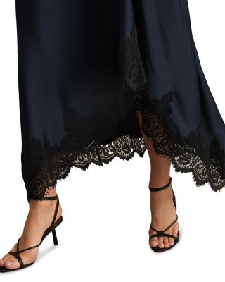 Petites Anais Lace Draped Dress