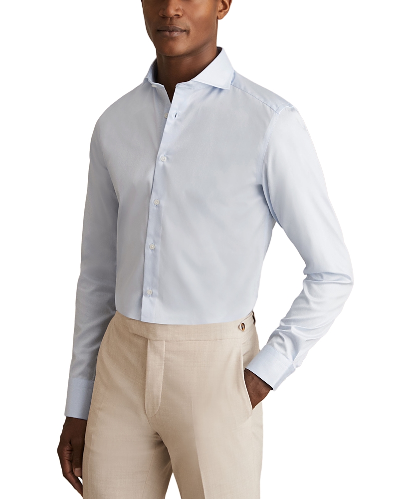 Reiss Storm Slim Fit Button Front Shirt In White