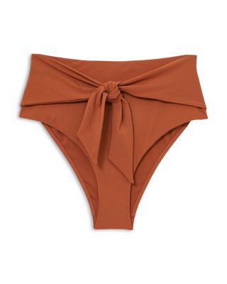 Hallie High Waisted Tie Front Bikini Bottom