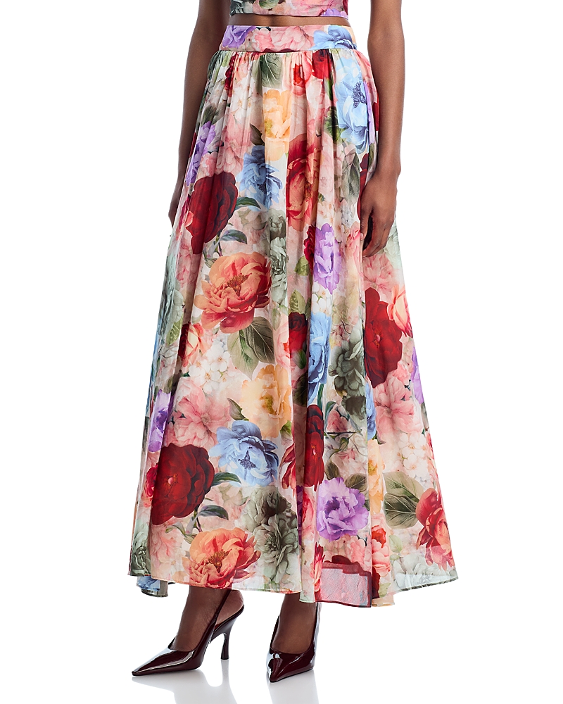 Alice and Olivia Nilda Floral Print Skirt