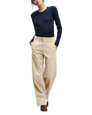 Wide Leg Chino Pants