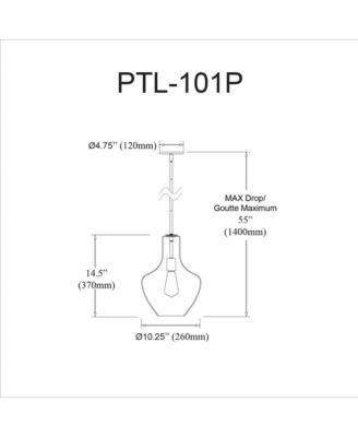 Small Petalite 1 Light Pendant