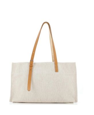 Pre-Owned HERMÈS - Etriviere Elan Shopping Tote Toile and Leather