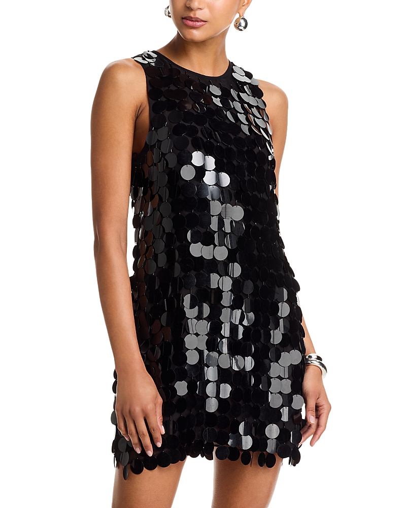 Ramy Brook Roxana Paillette Minidress In Black