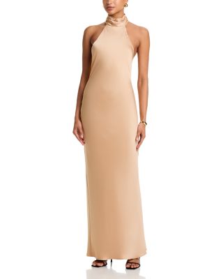 Tatiana Satin Halter Gown