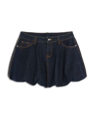 Girls' Denim Bubble Skirt, Big Kid