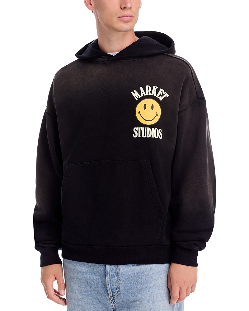 Market Double Smiley Graphic Hoodie In Black