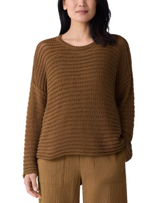 Eileen Fisher - Crewneck Cord Yarn Pullover Sweater