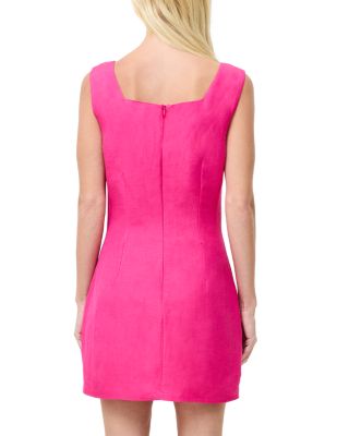 Birdie Linen Blend Square Neck Dress