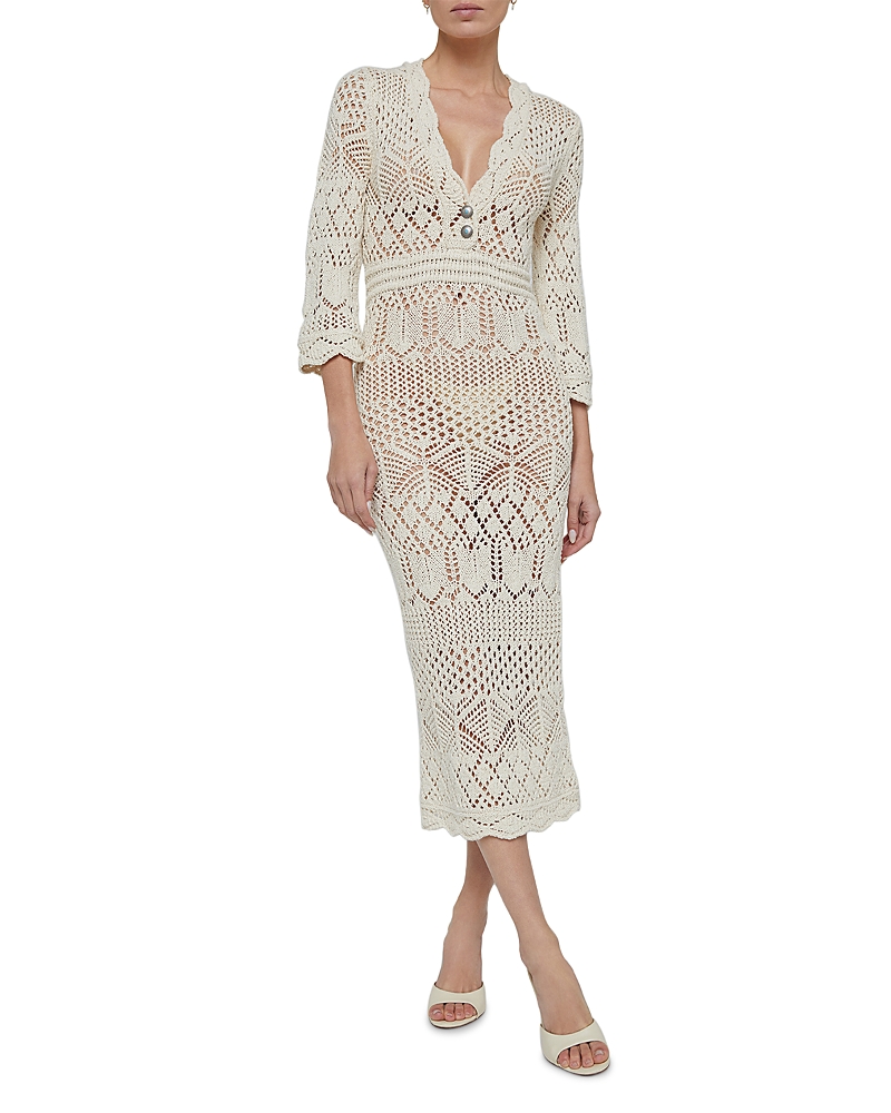 L'Agence Dovie Mixed Pointelle Dress