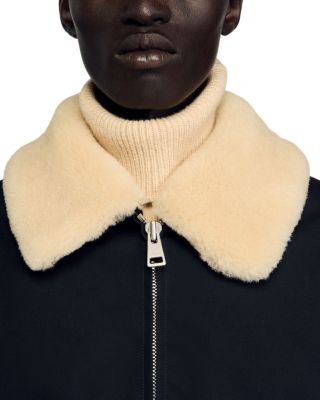 Shearling Collar Aviator Jacket