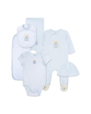 Boys' Cute Bear Six Piece Gift Box Set - Baby