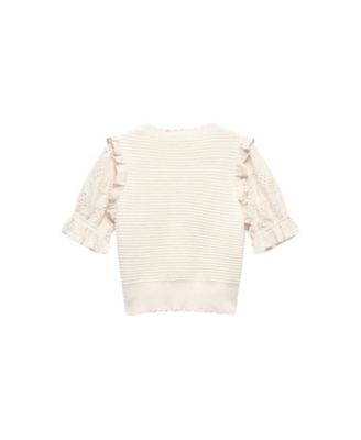 Women's Woven Sleeve Cardigan