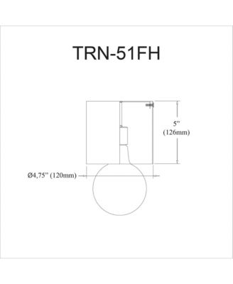 Theron 1 Light Flush Mount - Globe