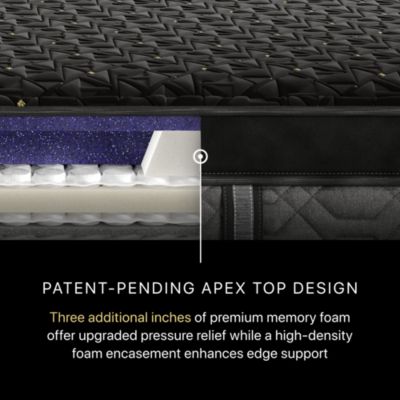 Black Hybrid Series Four Plush Apex Top Mattress