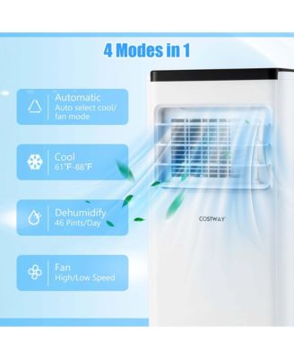  8000 BTU Portable Air Conditioner Cools up to 250 Sq.Ft with Fan & Dehumidifier 5000 BTU(8000BTU ASHRAE)
