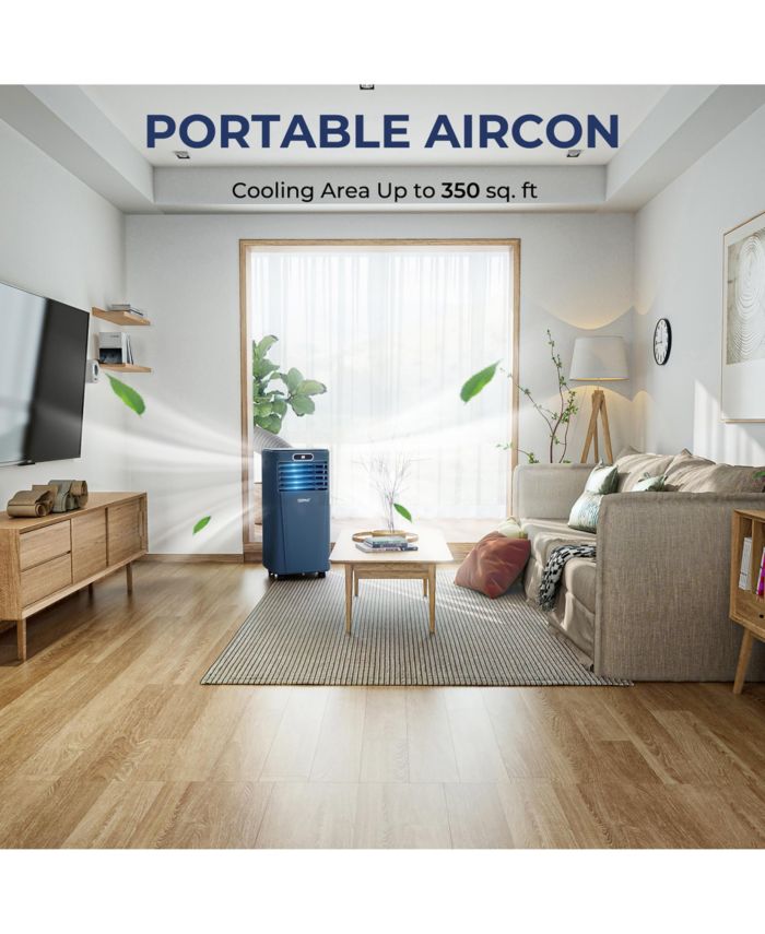 8000 BTU Portable Air Conditioner with Remote Control 3-in-1 Cooler Drying