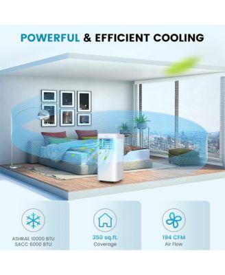  10000 BTU Portable Air Conditioner 4-in-1 AC with Cool Fan Humidifier Sleep Mode