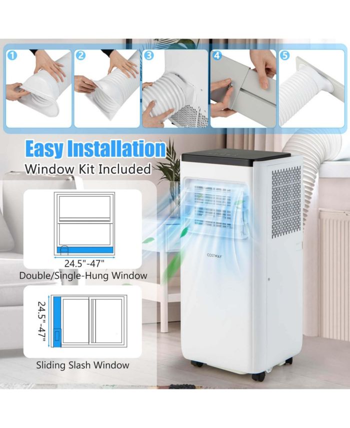 6500 BTU(10000 BTU ASHRAE) Portable Air Conditioner Cools up to 350 Sq.Ft with Fan & Dehumidifier