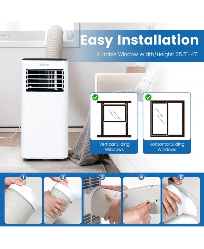 10000 BTU Portable Air Conditioner 4-in-1 AC with Cool Fan Humidifier Sleep Mode