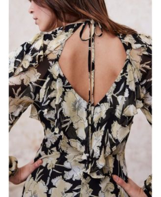  Women's Floral Print Maxi Dress