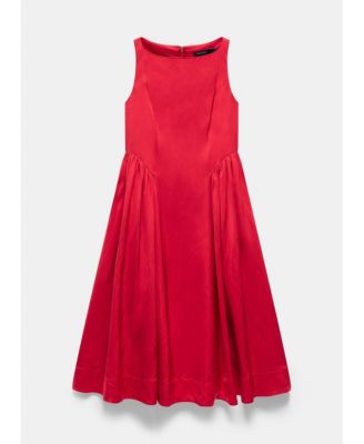  Women's Full Skirt Linen Dress