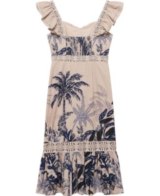  Women's Palm Printed Dress