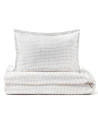 Domani Home - Oxford 3 Piece Crib or Toddler Bed Duvet Cover Set in Pouch