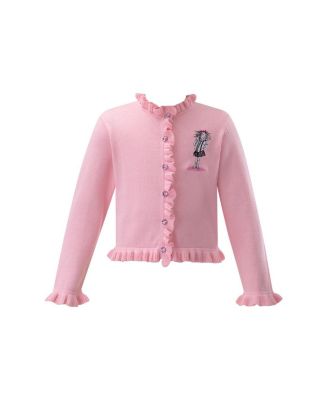 Girls' Eloise Pink Embroidered Cardigan - Baby, Little Kid, Big Kid