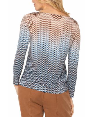 Boat Neck Long Sleeve Top