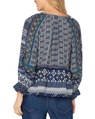 Button Front Printed Top