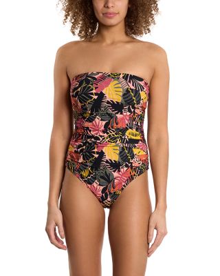 Bandeau Ruched One Piece Swimsuit