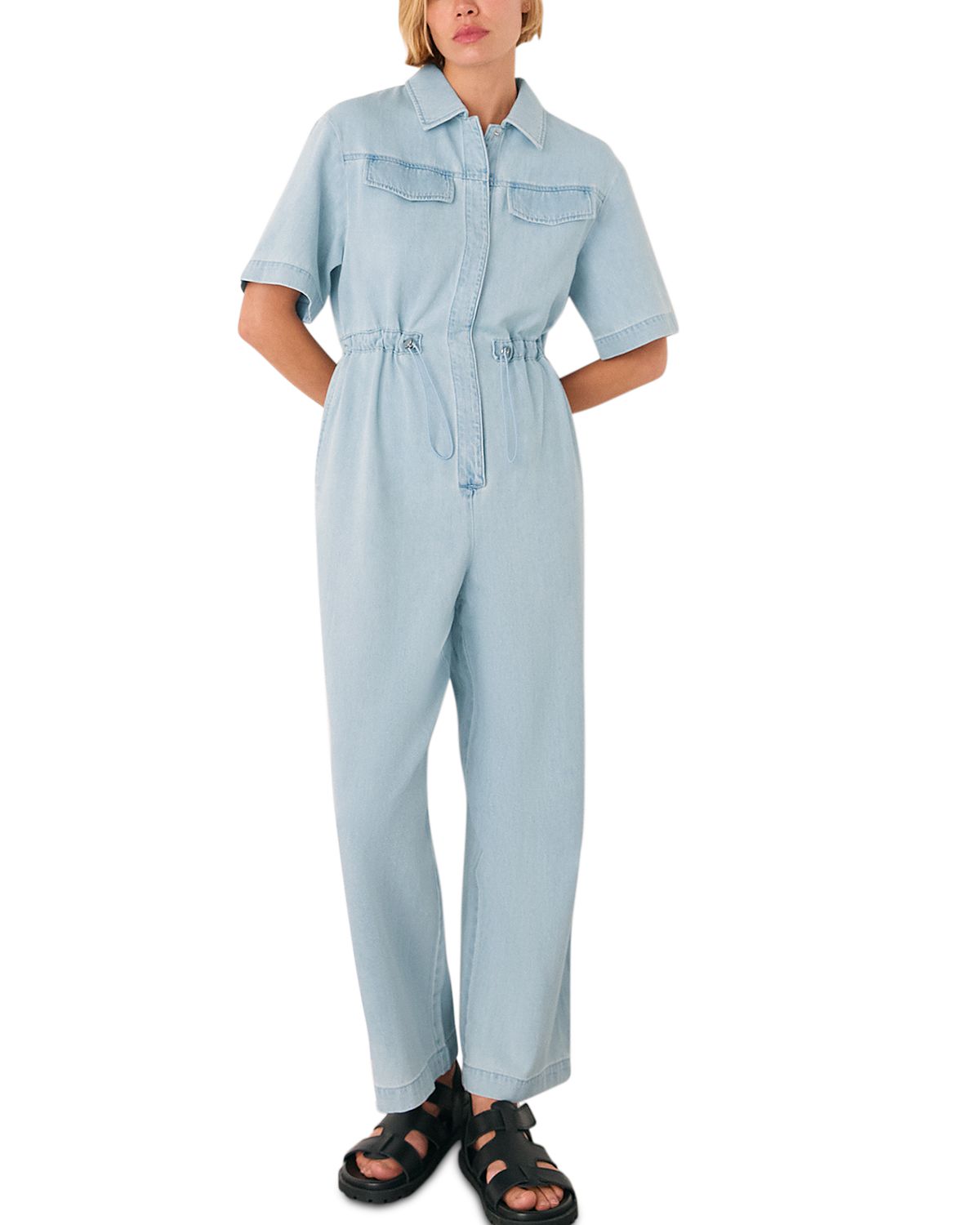 Whistles Short Sleeve Utility Jumpsuit