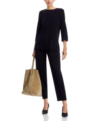 Jewel Neck 3/4 Sleeve Top