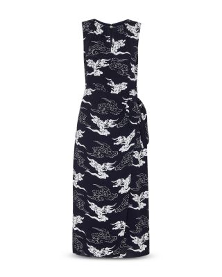 Cloud Tie Waist Midi Dress