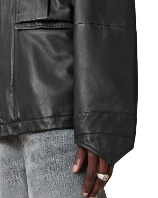 Halton Relaxed Fit Leather Jacket