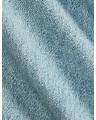 Classic Fit Long Sleeve Chambray Cotton Button Down Shirt