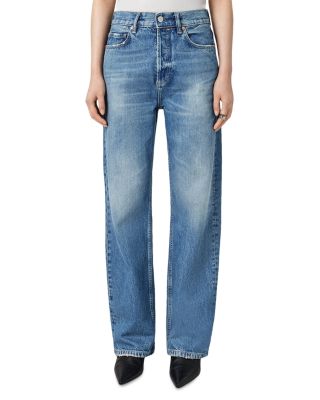 Brooklyn High Rise Straight Jeans in Indigo Blue