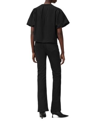 Haldan High Rise Slim Bootcut Jeans in Perfect Black