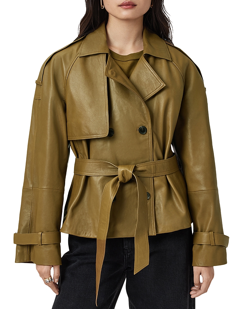 Allsaints Reed Leather Trench Jacket