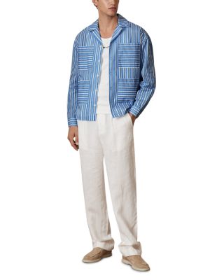 x CH&Eacute; Fonta Regular Fit Striped Poplin Shirt