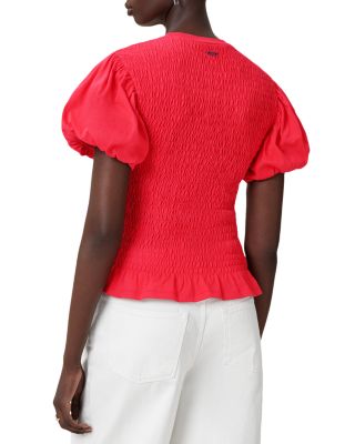 Dael Peplum Puff Sleeve Top