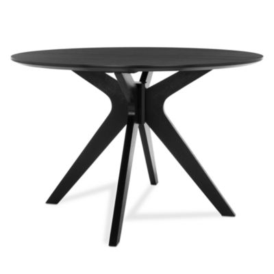 Carolee 46" Round Dining Table, Black