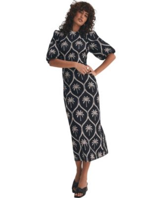  Women's Palm Printed Dress