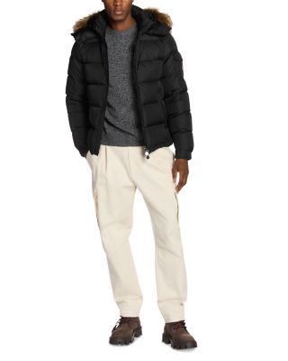 Mayaf Faux Fur Trim Hooded Down Puffer Jacket