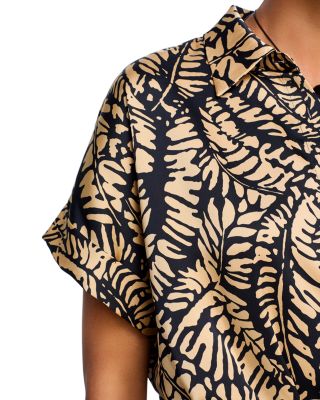 Tie Front Satin Shirt