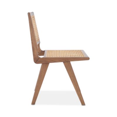 Hattie French Cane Dining Chairs, Set of 2, Walnut/Natural