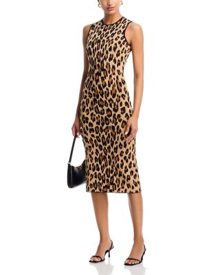 Leopard Print Midi Dress