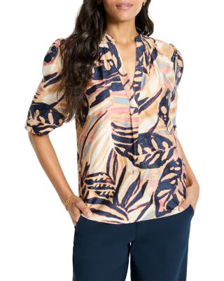 NIC+ZOE - Terracotta Garden Peasant Top
