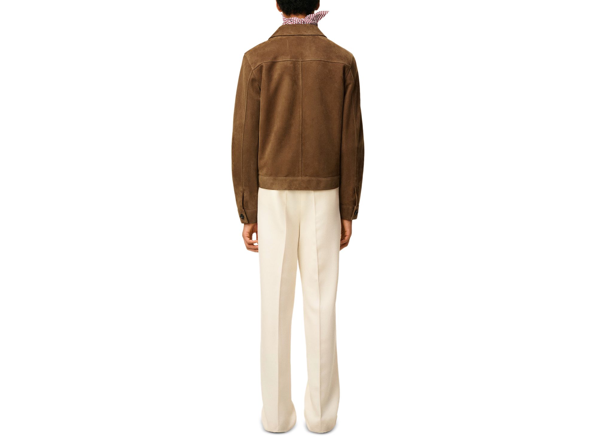 Regular Fit Button Front Leather Jacket — Image 4